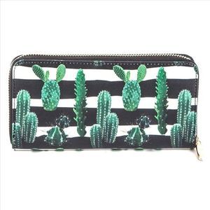 Cactus World Zip Around Wallet - Puffy Style